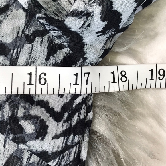 Kardashian Kollection button down blouse size XS Sheer black and white Top zebra - Picture 3 of 4